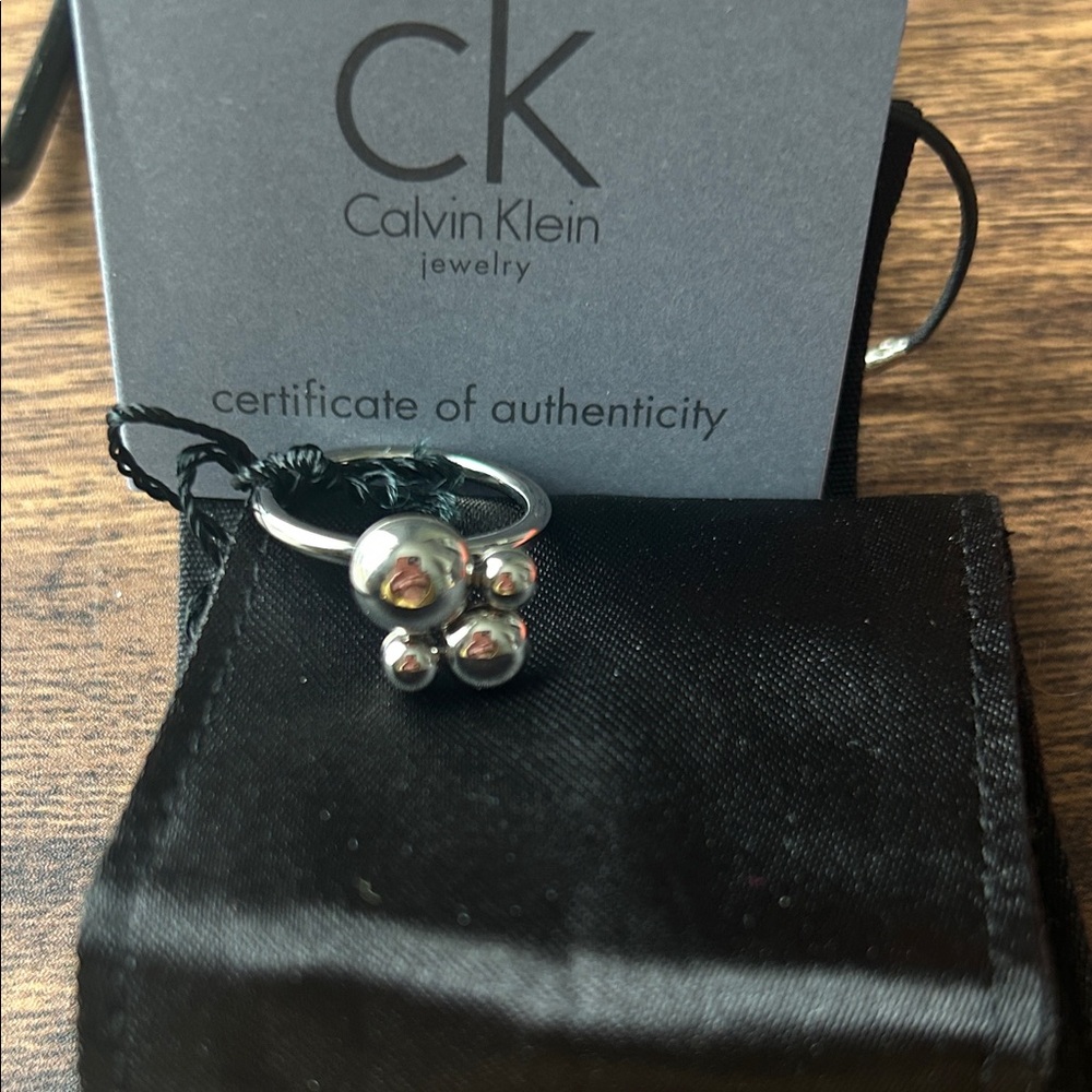 Calvin Klein Metallic SilverFidget Bubble  Ring